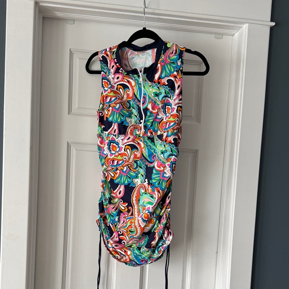 Tommy Bahama swim coverup Sleeveless Multicolor Paisley Print Lycra